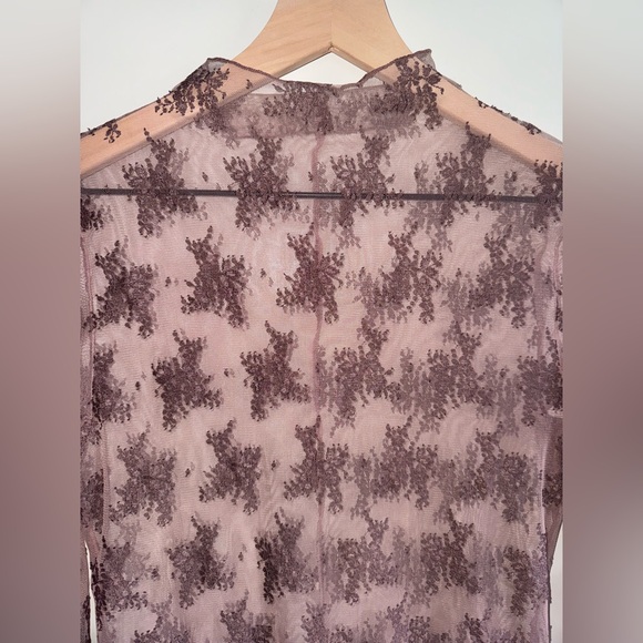 Free People Intimately Lady Lux Lace Top Women’s Size XL Tan/Mauve - Picture 4 of 8